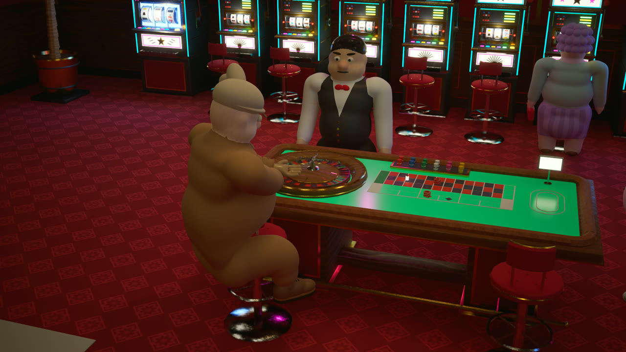 Bank Lockdown: a robber gambling the take at the roulette table